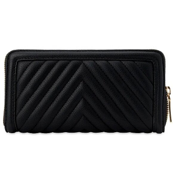 VICTORIA'S SECRET Signature Quilt V-Monogram Full Length Zip Around Wallet**NEW! - Picture 3 of 4